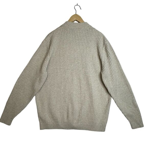 Eddie Bauer Y2K 100% Cotton Beige Sweater Size XL TALL - Picture 4 of 12